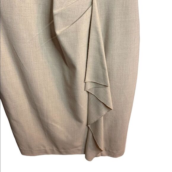 Calvin Klein Beige Sheath Dress Sleeveless Nude Hip Detailing Size 4 - Picture 5 of 9